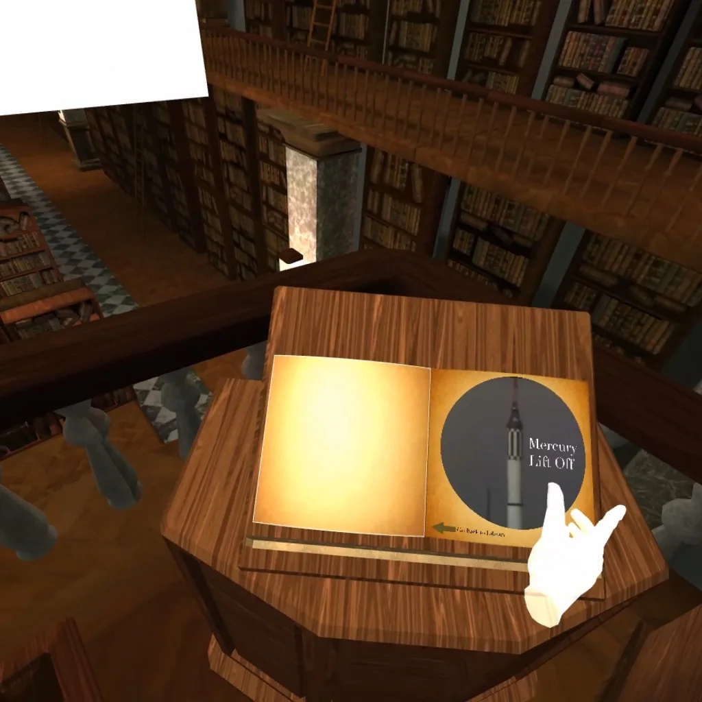 An enchanted book opens to a lesson in the library