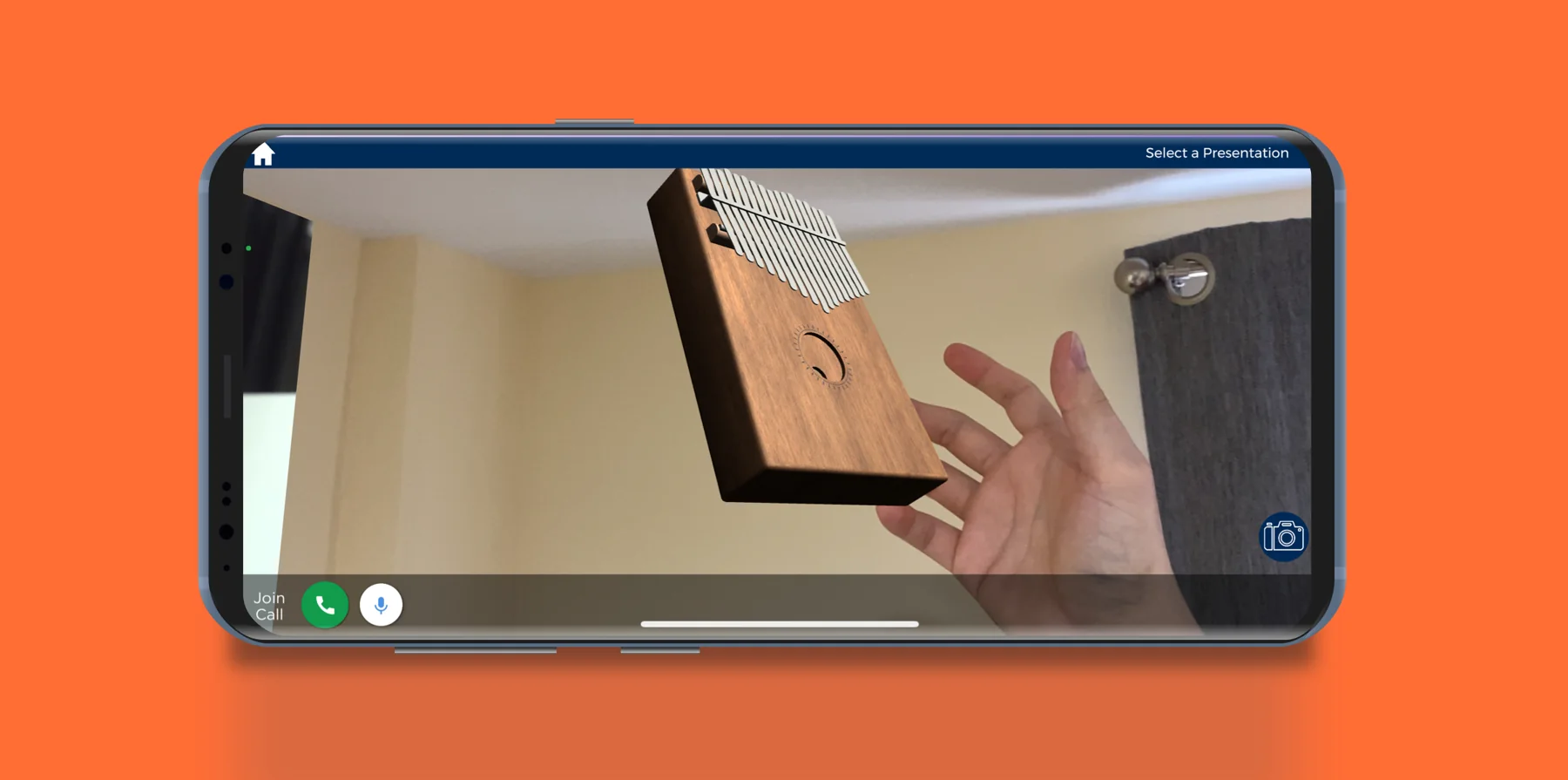 Avenues ARea exhibition viewed through a tablet