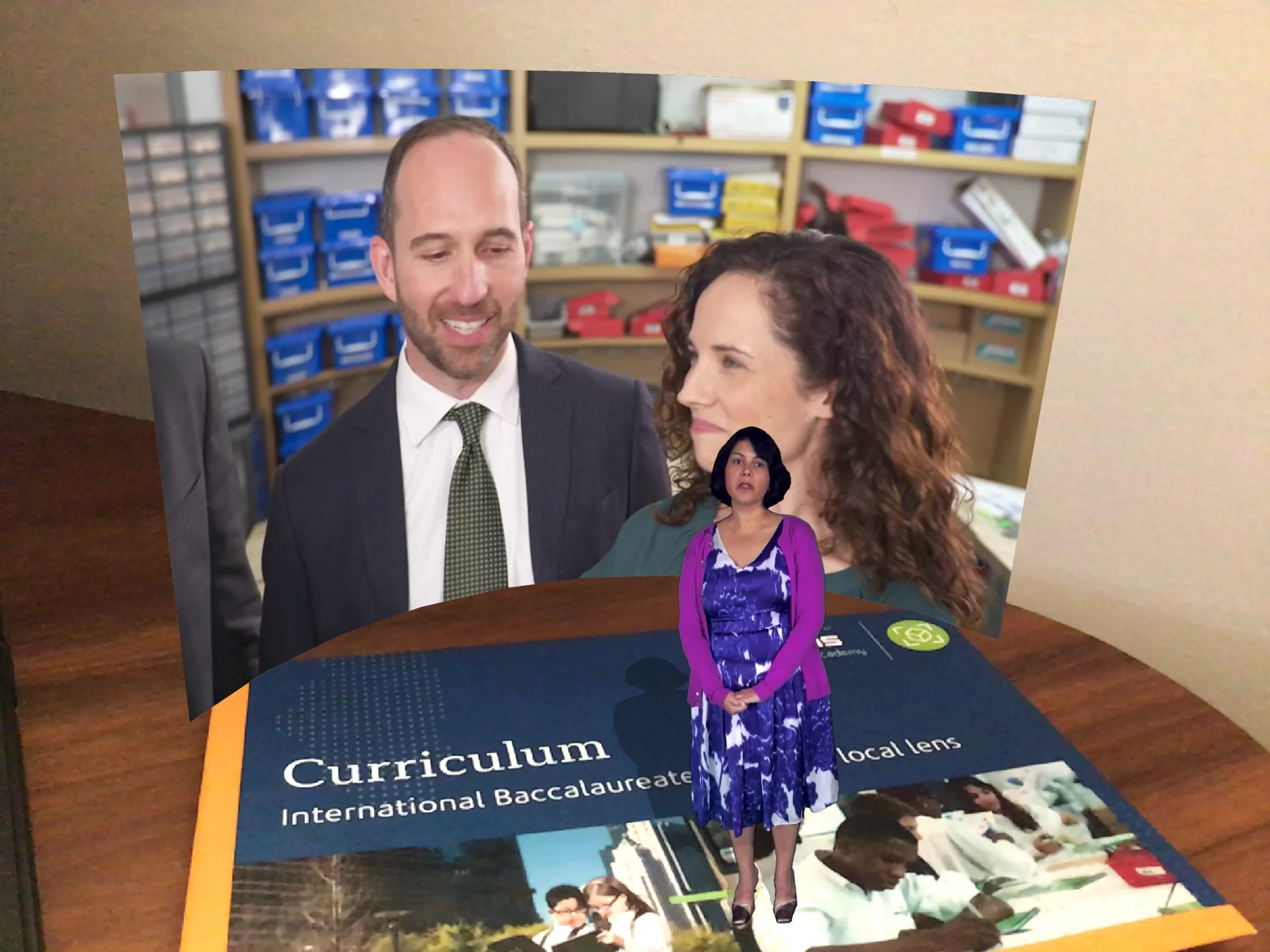 GEMS curriculum postcard with video and miniature figures