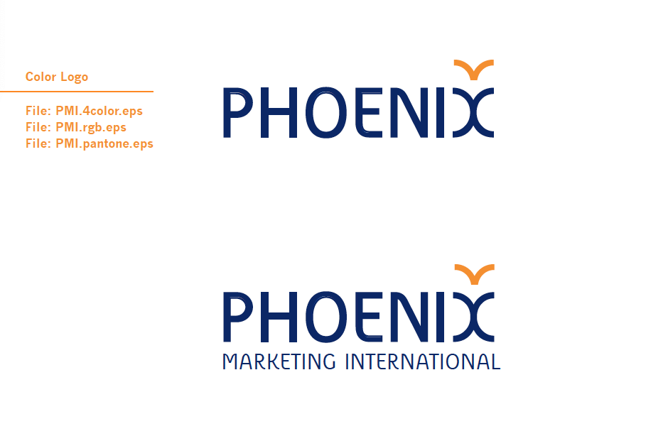 Phoenix Marketing International logo system